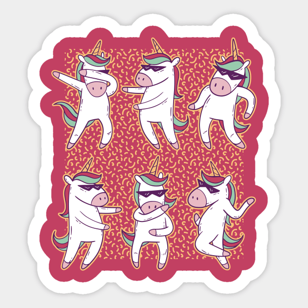 Dancing Unicorn Sticker by LR_Collections